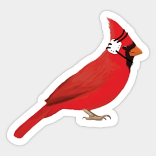 Wrestling Cardinal Sticker